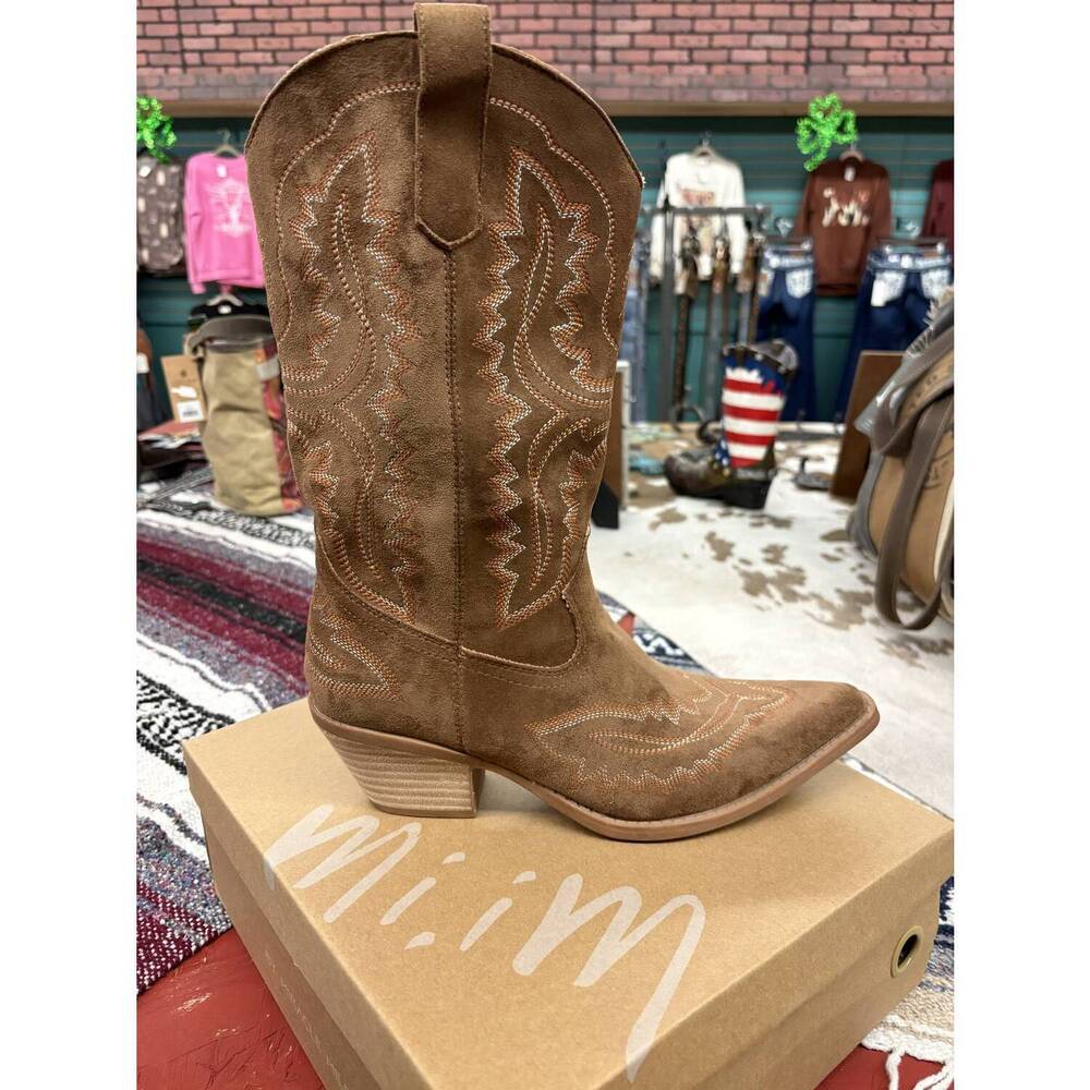 NEW MIRACLE MILES women's tessa western boot in taupe